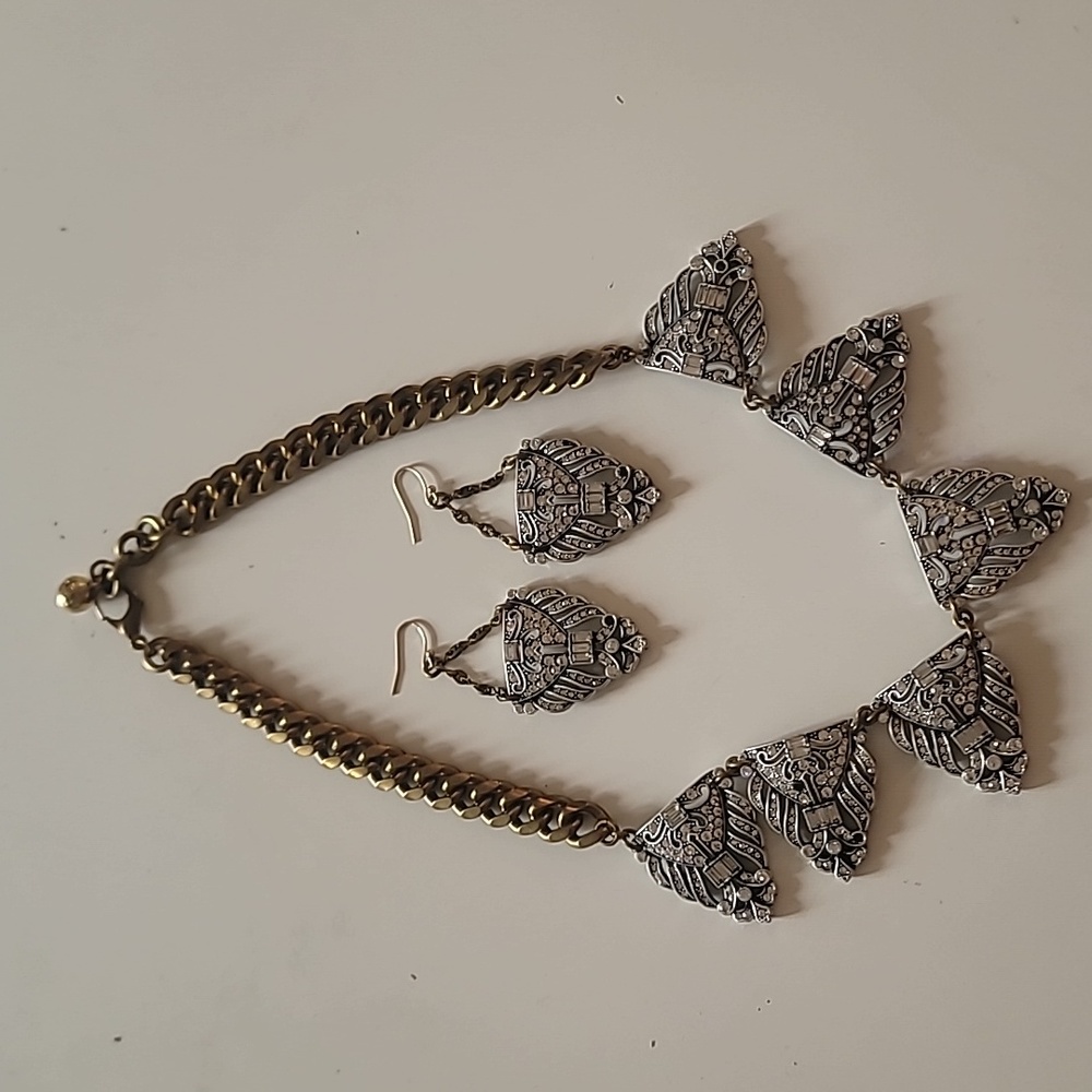 Lulu Frost Vintage Necklace And Earrings (one of a kind)